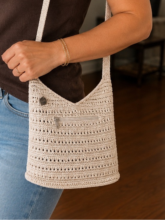 The Sak Handbags - The Sak Cream Crochet Crossbody Bag